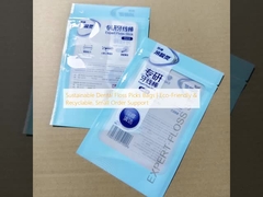 Nachhaltige Zahnseide wählt Beutel. Umweltfreundlich und recycelbar, kleine Bestellungen unterstützen