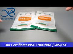 Recycelbarer Reißverschlussbeutel mit flachem Boden