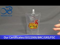 Transparenter Standbeutel mit Ausguss