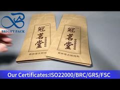 Achtseitig versiegelter Kraftpapierbeutel für weißen Tee