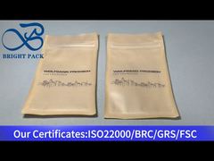 Kleiner Druckverschlussbeutel aus Kraftpapier mit klarem Fenster