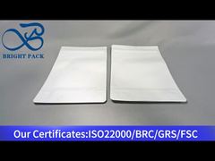 Weißer Standbeutel mit Druckverschluss