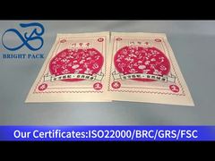 Gelber Standbeutel mit Druckverschluss und klarem Fenster