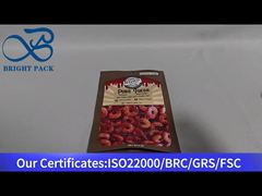 Brauner Standbeutel mit Druckverschluss für würzige Süßigkeiten