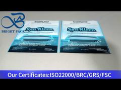 Blauer wiederverschließbarer Kunststoffbeutel für 80 g Reinigungsmittel