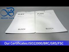 weiße große Aluminiumfolie-Verbundtasche mit klarem Fenster für Schuhe