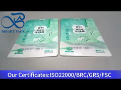 Grüner Plastik-Ziplock-Beutel mit transparentem Fenster für Zahnseide-Picker