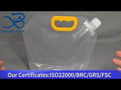 Klare Flüssigkeitsbeutel mit Ausgießer und Griff, große Kapazität