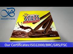 Gelber Aluminium-Kunststoff-Druckverschlussbeutel für Schokolade