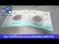 Weißer, kindersicherer Verpackungsbeutel mit durchsichtigem Sichtfenster für Wäschepads