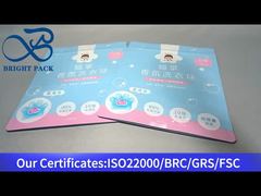 Blauer Standbeutel aus Aluminium-Kunststoff für Wäschepads 450 g