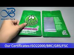 Cannabis-Mylar-Beutel mit klarem Fenster