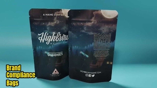 In den USA patentierte, maßgeschneiderte, kindersichere Mylar-Tasche für die Einhaltung der Cannabis-Marken