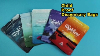 In den USA patentierte, kindersichere Plastiktüten zur Einhaltung der Standards von Cannabis-Apotheken