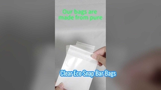 22mm 100% biologisch abbaubare, hochtransparente Glasine-Tüten für Snap Bars und Lebensmittelverpackungen