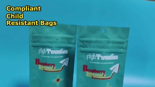 Maßgeschneiderte, US-konforme, kindersichere Unkrautbeutel für Cannabismarken