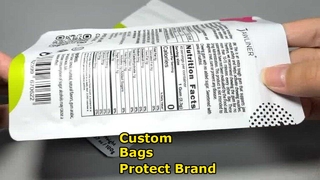 Individuell bedruckte, wiederverschließbare Plastiktüten in großen Mengen