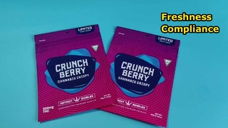 US-patentierte kundenspezifische Mylar-Druckverschlussbeutel für Cannabis-Frische und Compliance-Anforderungen