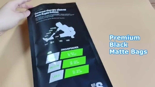 Hochwertige schwarz-matte Druckverschlussbeutel für Markenverpackung und sichere Produktaufbewahrung