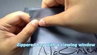 Tasche mit Reißverschluss und Sichtfenster