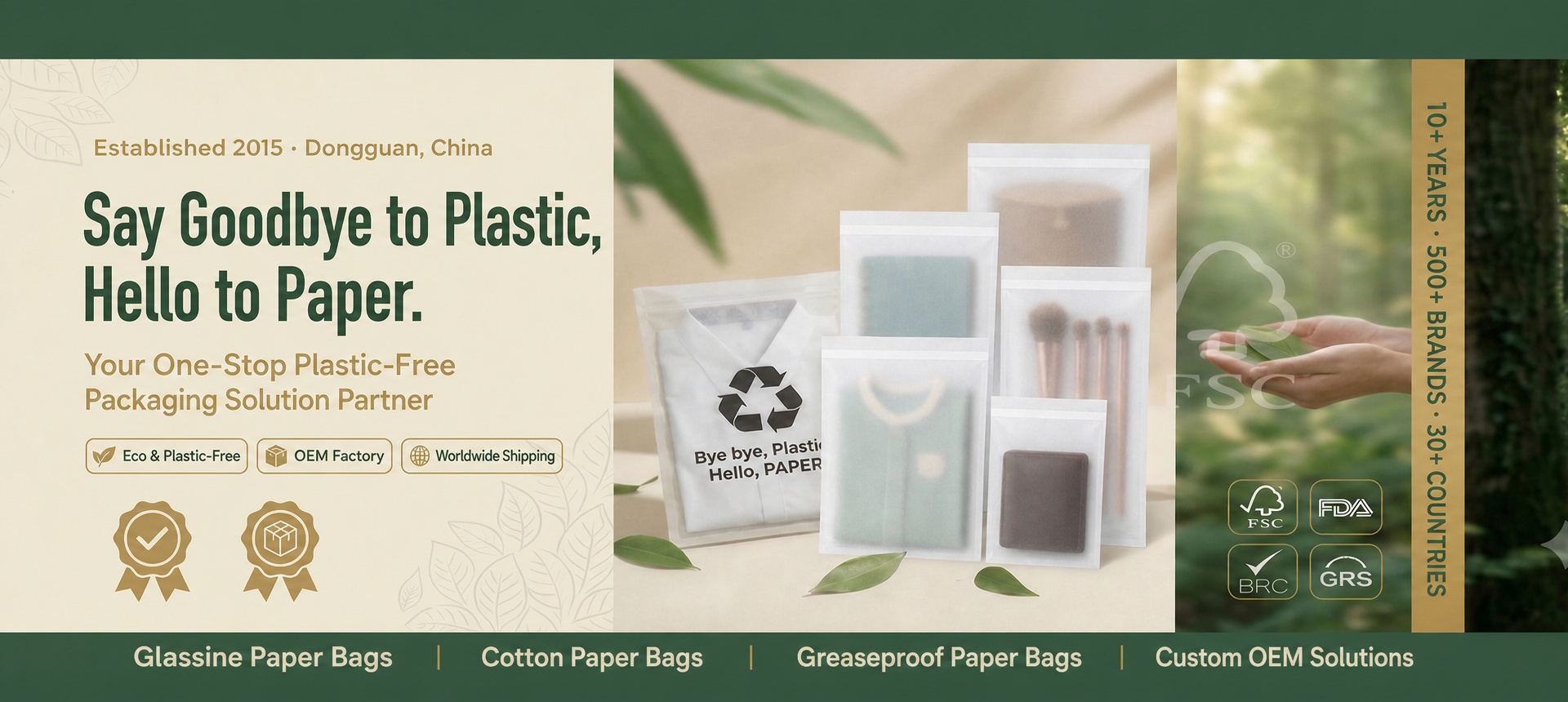 Qualität Plastikfreie Papiertüte Fabrik