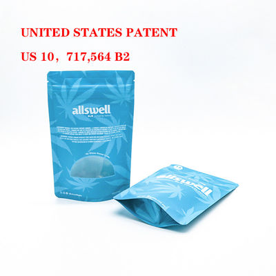 Erweiterte geruchsdichte, kindersichere Taschen mit selbsttragendem Plastikverschluss