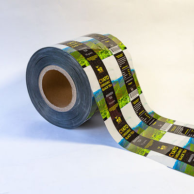 Lebensmittel Aluminiumfolie Verbundrollenfilm Farbdruck Tee Snack Automatische Verpackungsrollenfilm