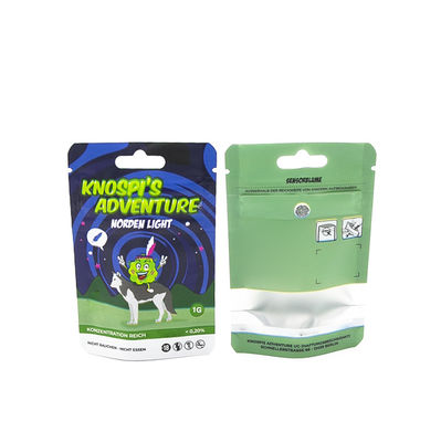 Auf Wunsch gedruckt Kinderdichte Reißverschluss Geruchsschutz wieder verschließbare Verpackung Mylar-Taschen für Tabak Unkraut Zigarettenverpackung