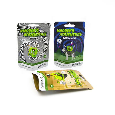 Auf Wunsch gedruckt Kindersichere Reißverschluss-Geruchsschutz wieder verschließbare Verpackung Mylar-Taschen für Tabak Unkräuter Zigaretten