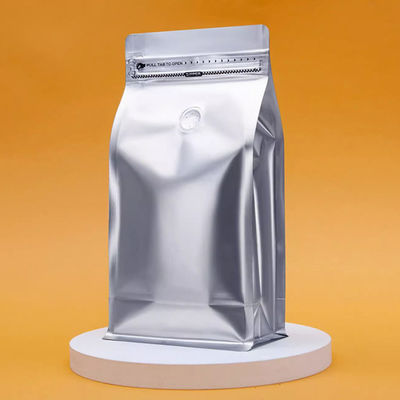Silber 340G 454G 1000G Zusammengesetztes Material Kaffeebeutel aus Kunststoff