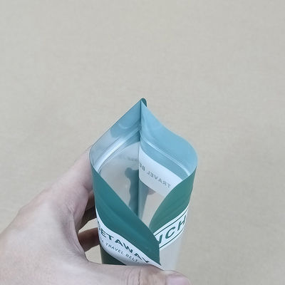 Selbstversiegelungseite Gusset Flachbodenbeutel mit Reißverschluss für Bohnen, Molkerei, Milchpulver Food Mylar Bag