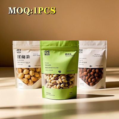 Custom Logo Druck Lebensmittelverpackung Trockene Früchte Snack Doypack Aluminiumfolie Kunststoff Geruchssicherung Ziplock Stehen Tasche Mylar Tasche