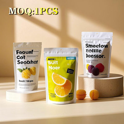 Individuell angepasste Matte Aluminiumfolie Stand-up Tasche für Snacks Tee Schokolade und Kaffee Verpackung mit freiem Design