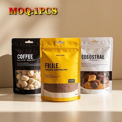 Besonderes Druckmaterial aus Kunststoff Aluminiumfolie Mylar Reißverschluss Lebensmittel Nüsse Snack Verpackung Stand-Up-Tasche