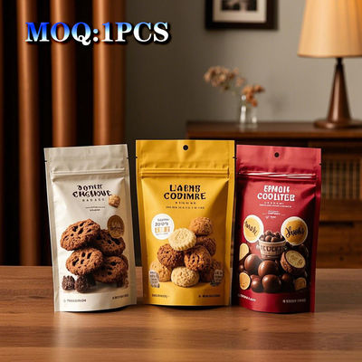 Custom Stand Up Reißverschluss Tasche für Nuss-Lebensmittel unterstützende offene Fenster