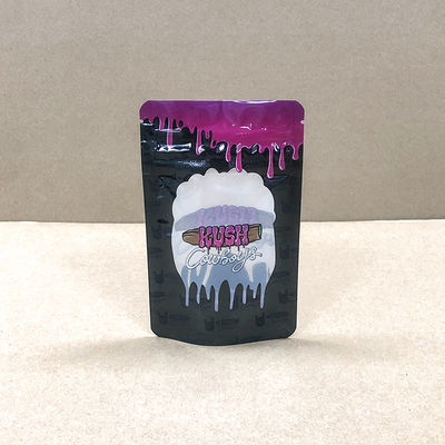 Custom Stand-up Tasche Daumen Taschen mit wieder verschließbarem Kinderschutz Reißverschluss