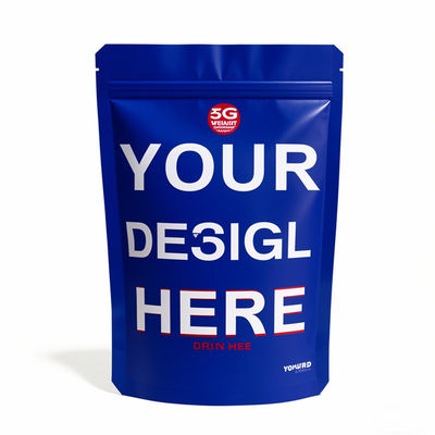 Besonders gedruckte Mylar-Taschen Großhandel - geruchsfeste Stehbeutel mit Reißverschluss in 3,5 g, 7 g, 14 g, 28 g Größen für Lebensmittelverpackungen