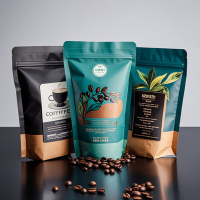 Großhandel Custom Logo Mylar Taschen - Geruchsfeste Aluminiumfolie Ziplock Taschen für Lebensmittel und Kaffee Verpackungen