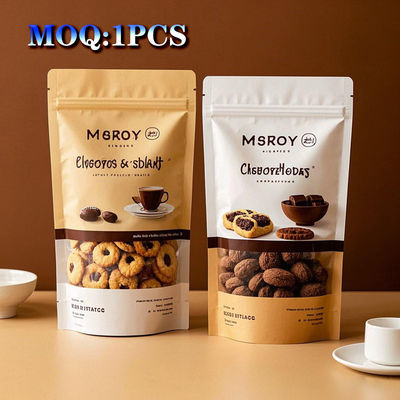 FDA-konforme Mylar Stand-Up-Verpackung Zip-Lock-Schließung HD Custom Printing & Micro-Portion 1/8 oz Kapazität für Gourmet-Lebensmittelproben