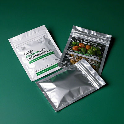 Kindersichere Mylar-Taschen FCC-zertifizierte kindersichere Verpackung luftdichte feuchtigkeitssichere Lebensmittelqualität kundenspezifischer Reißverschluss / Größe / Druck