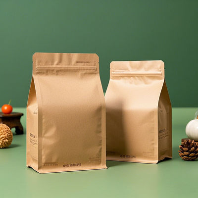 Premium achtseitig versiegelte flache Untertaschen FDA-zertifizierte, maßgeschneiderte, bedruckte und feuchtigkeitsdichte für Lebensmittel und Einzelhandel 50g-2000g Kapazität