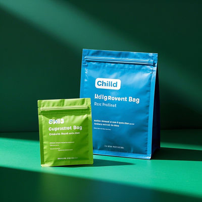 Kindersichere Stehtasche FDA-zertifiziert, anpassbares Design für Pharma- und Snackverpackungen