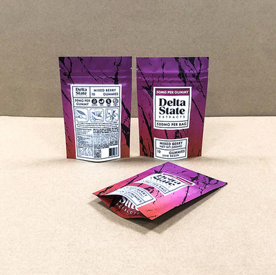 ASTM D3475 zertifizierte kindersichere Taschen für die Lagerung von Weed Gummy und Medikamenten