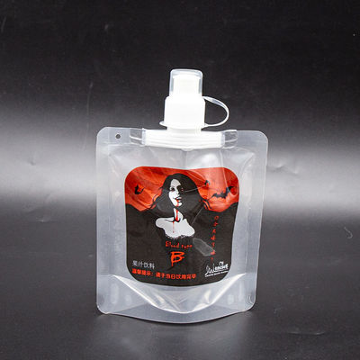 Liquid-Spout-Taschen Großhandel für Flüssigkeiten Verpackung undichtes Spülrohr 3/4 Schicht Laminat Tropflos Düse Custom Printing & Größen