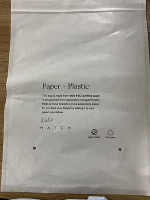 Benutzerdefinierte durchsichtige biologisch abbaubare Papiertüten Logo und Farbdruck unterstützt