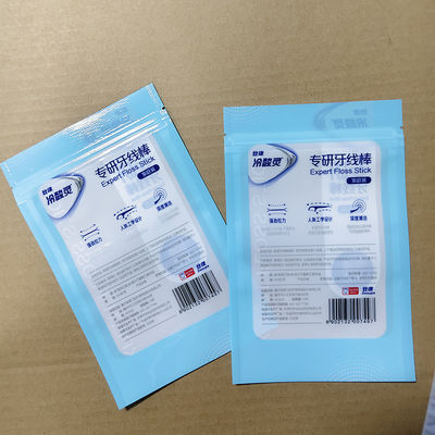 Hochwertige Floss Pick Verpackungstüten Dauerhafte Verbundbeutel für Zahnpflege anpassbar