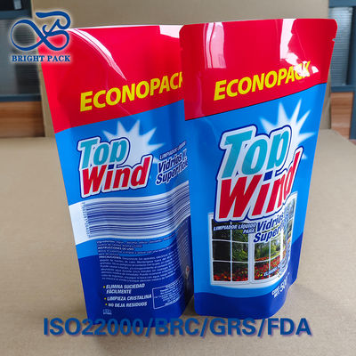 Umweltfreundliche Tri-Seal-Beutel für Glasreiniger - Recycelbares Verbundmaterial