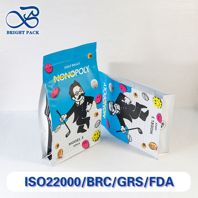 Wiederverwendbare, achteckige Siegelbeutel für Sportartikelverpackungen mit recycelbaren Materialien. Mengenrabatte.