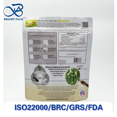 Kostengünstige Stehbeutel für die Verpackung von Tiernahrung mit Tierschutzmaterialien und kundenspezifischem Druck.