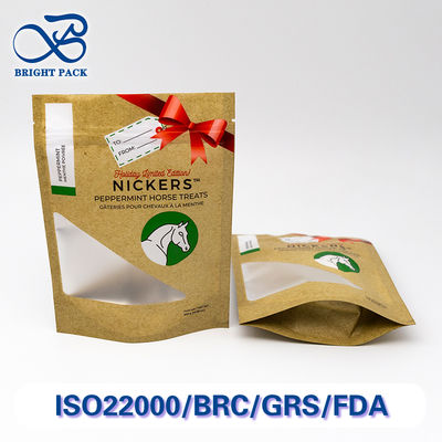 Anti-Punktur-Stand-Up-Taschen mit hoher Sauerstoffbarriere und transparenten Fenster für Tierfutterverpackungen Großbestellungen Rabatte.